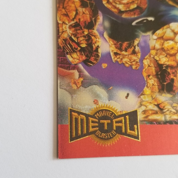 Vintage Marvel Metal trading card 1995 Thing Limited Edition card #14 of 18 - Picture 8 of 10